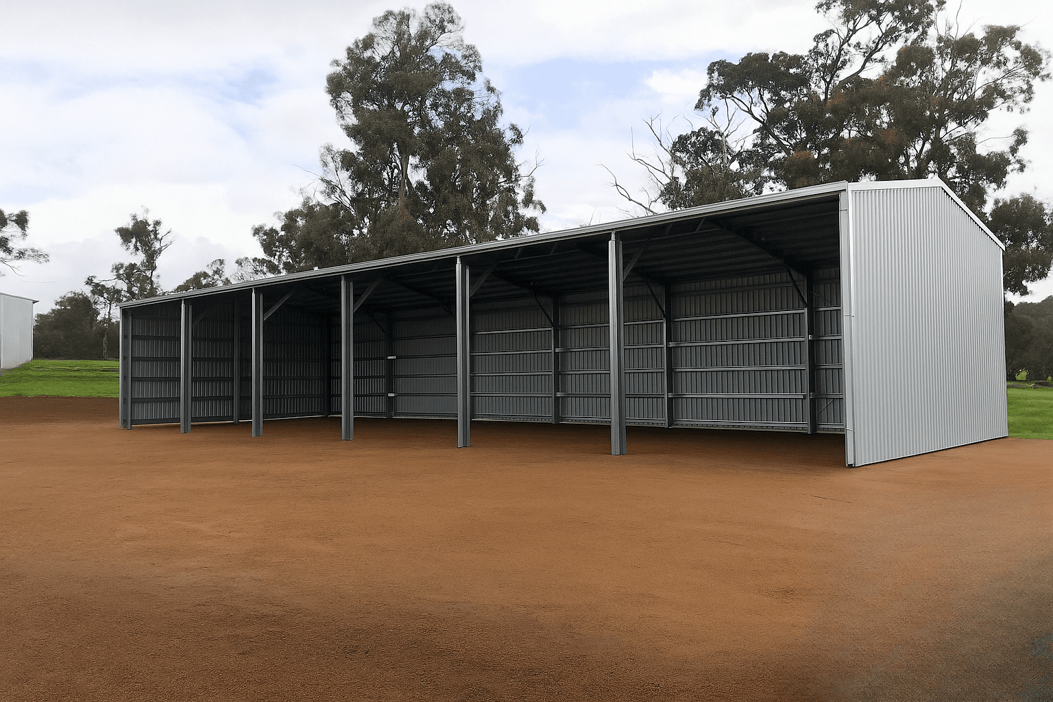 Open Front Machinery Shed