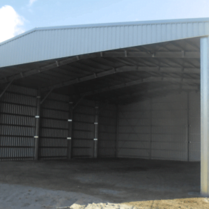 open end hay storage shed