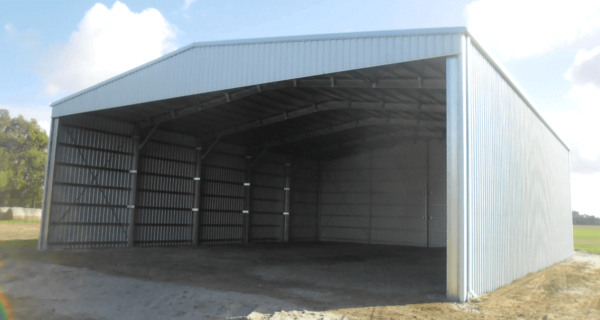 open end hay storage shed